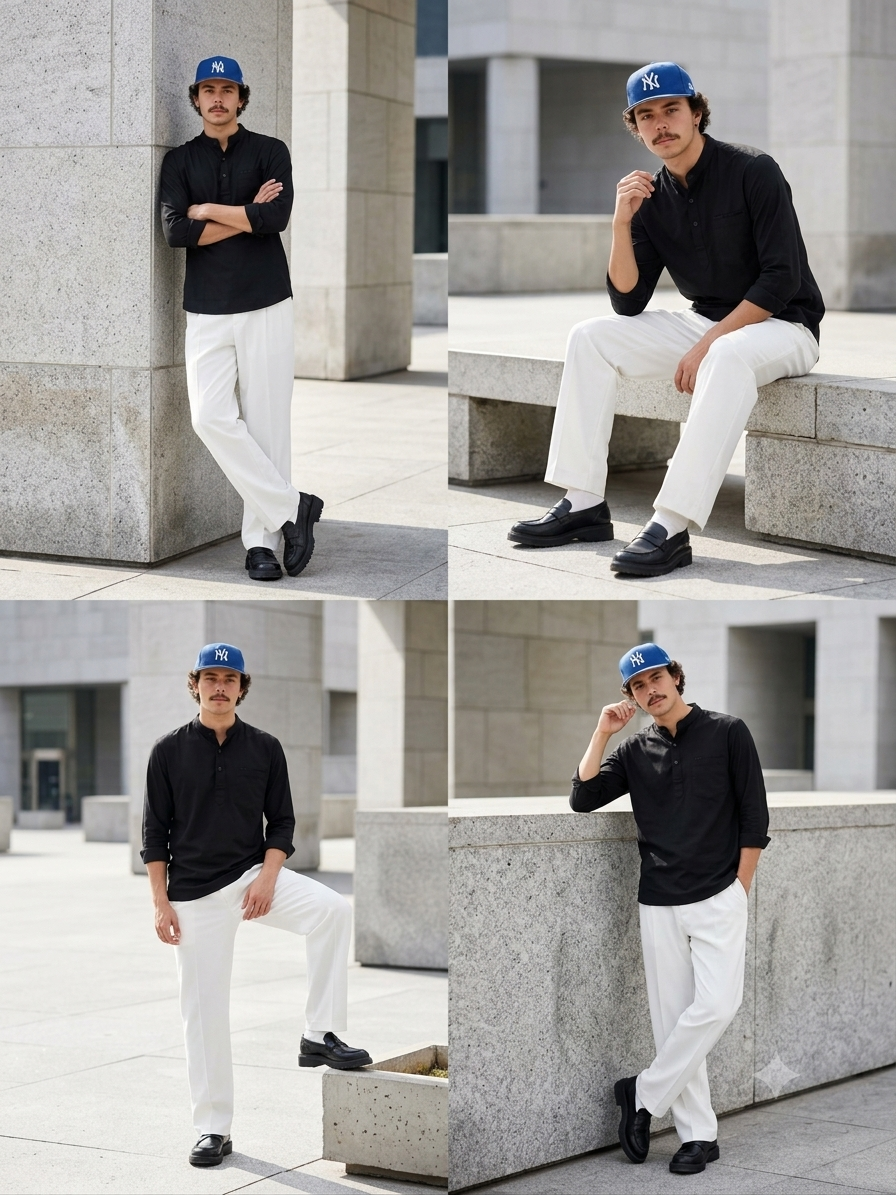 Elan Ivory Half Kurta