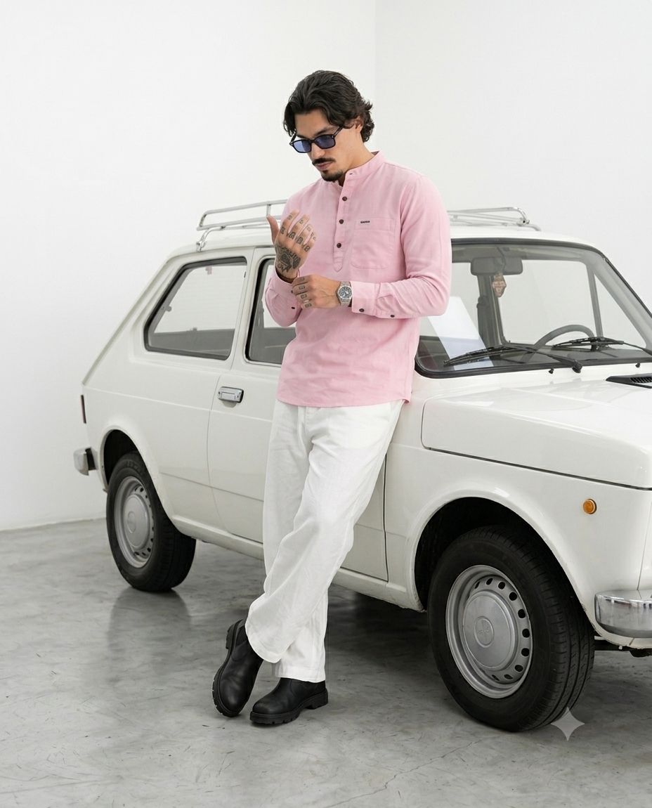Elan Ivory Half Kurta