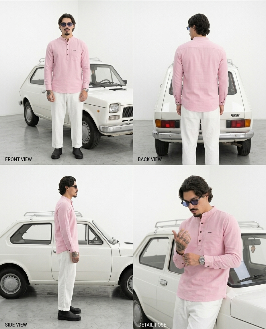 Elan Ivory Half Kurta