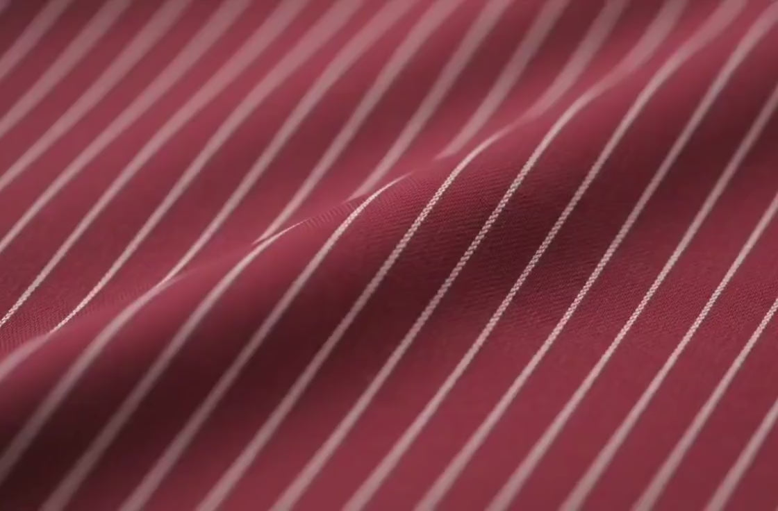 D&V Signature Burgundy Pinstripe Shirt