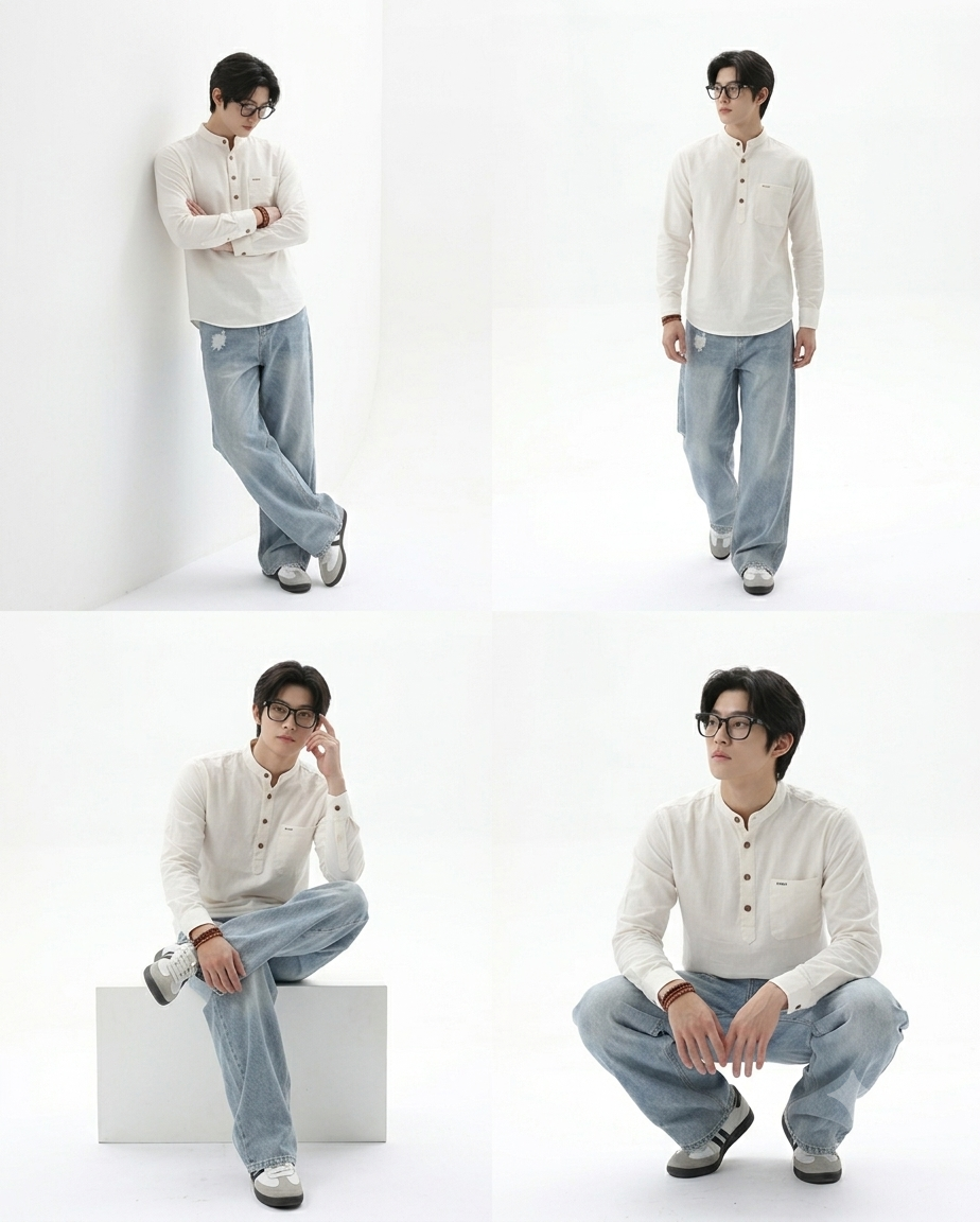 Elan Ivory Half Kurta