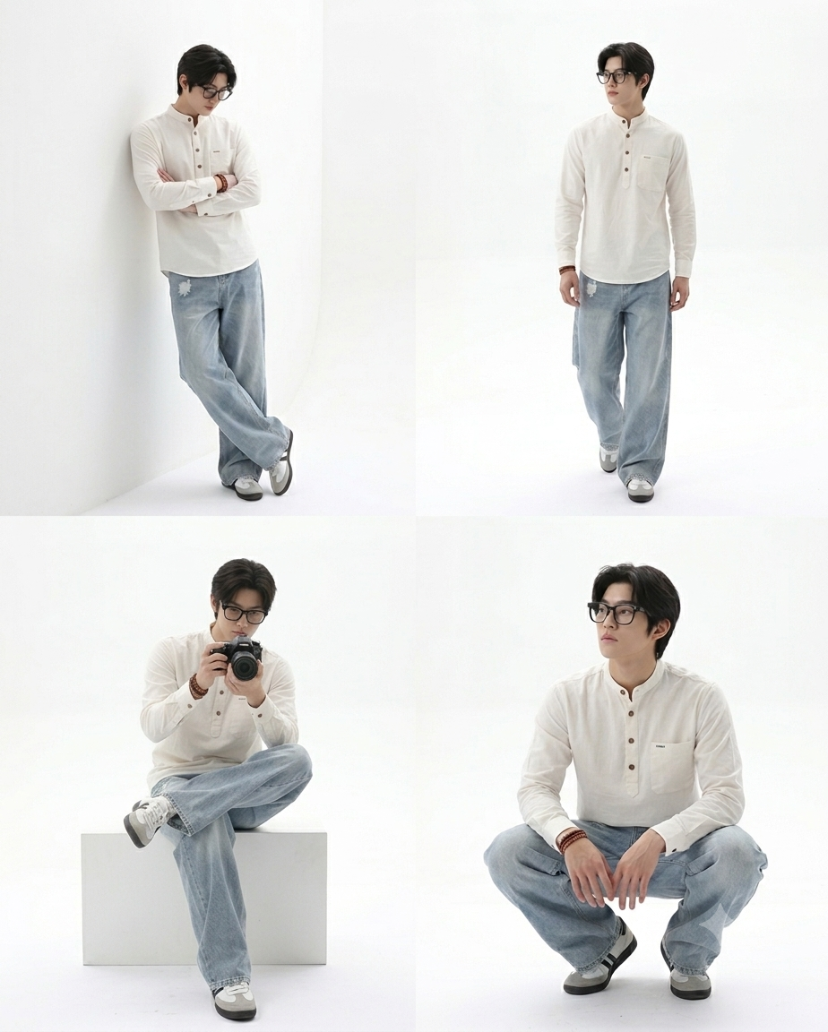 Elan Ivory Half Kurta